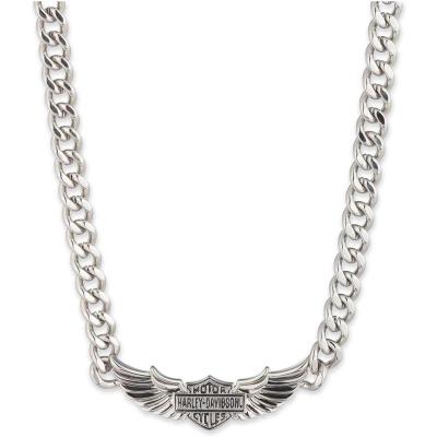 Harley Davidson/哈雷戴维森哈雷大卫逊男款英寸天使翅膀链条银色