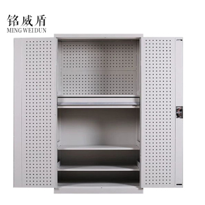 铭威盾工具柜加厚铁皮储物柜工厂车间用带抽屉汽修多功能收纳柜通门内一抽柜灰白色