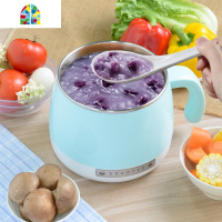 煮粥1-2人小电炖锅迷你婴儿宝宝煲粥锅家用全自动快速熬粥 FENGHOU 天蓝色+不锈钢蒸笼