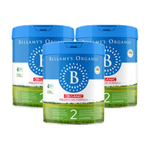 澳洲发/3罐装-贝拉米(Bellamy's )宝宝有机奶粉2段900g/罐装6-12个月进口婴幼儿二段奶粉