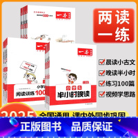 [语文]阅读训练100篇 小学一年级 [正版]2025阅读训练100篇+半小时晚读+小古文 一二三年级四五六年级语文两读