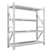 居将 JJ4010316 仓储货架库房置物架中型货架灰白色主架2000*600*2000mm/200kg