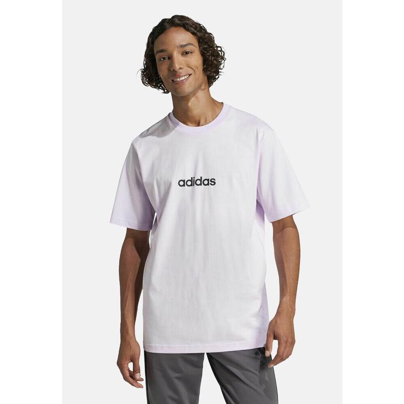 Adidas男士冰紫色印花运动T恤 轻便透气休闲舒适款式