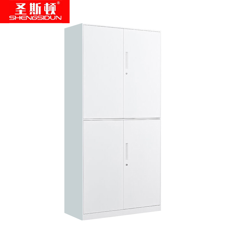 圣斯顿 钢制通双节文件柜(0.8mm厚度) S10000015 1850*900*390mm 白色 平方米