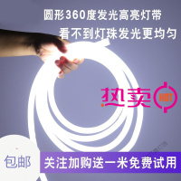 苏宁放心购 灯带led 圆形看不到灯珠柔性霓虹户外防水创意广告贴片高亮招牌软灯条工程亮化灯360度发光圆形金光