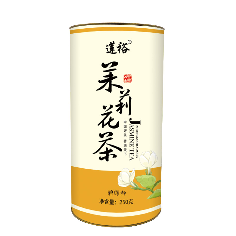 莲裕茉莉花茶碧螺春250克桶
