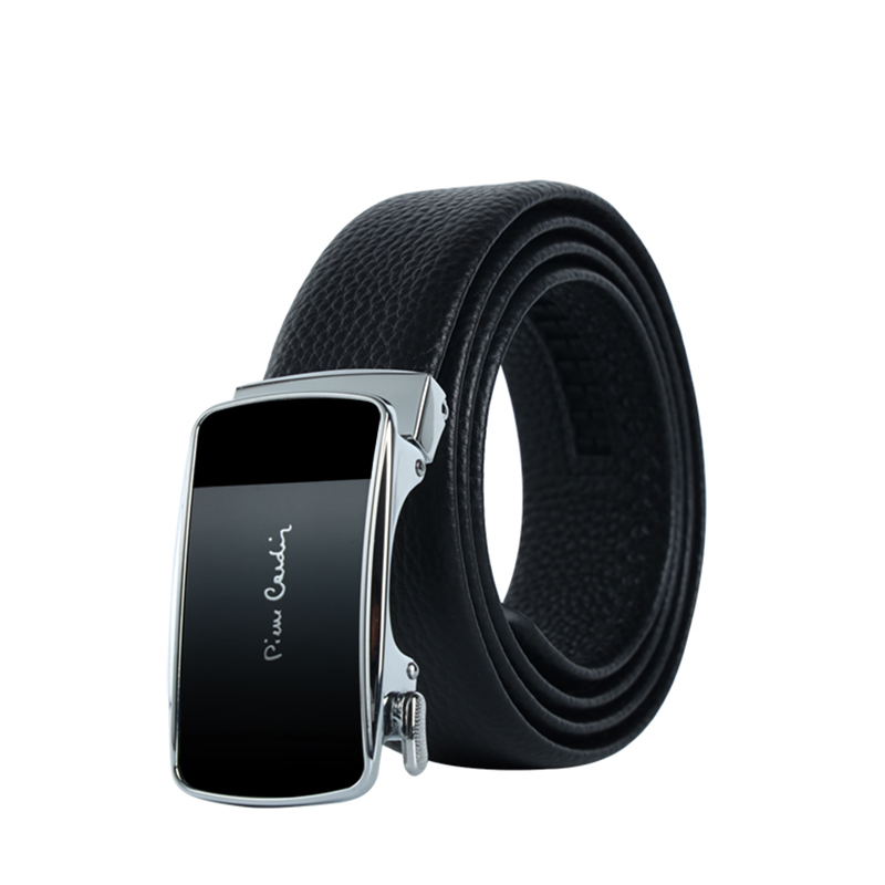 皮尔卡丹黑色男式自动扣皮带J7A804Z-341101A 115cm
