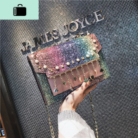 包包女2020新款潮韩版百搭亮片链条斜挎ins超火少女单肩时尚小包NEW LAKE女士单肩包