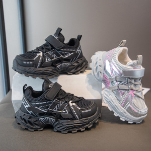 儿童老爹鞋秋新款女童运动鞋网面男童轻便透气学生休闲跑步鞋