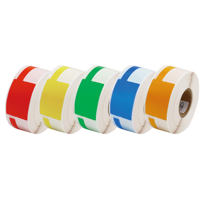 Makeid QS-02F(彩)-200 旗型标签打印纸 25*38+40mm 彩 (单位:卷)