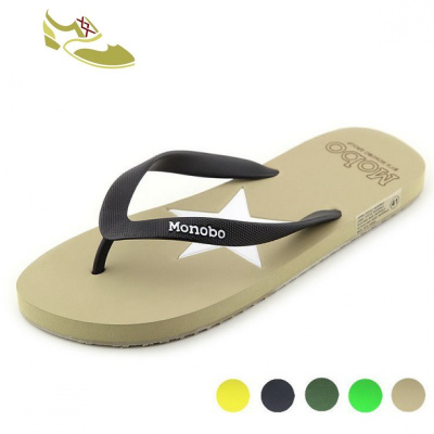 喻娄品牌泰国小猴子男士情侣五角星橡胶防滑底沙滩人字拖凉拖鞋男潮