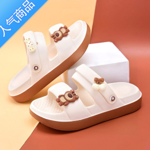 SUNTEK凉鞋女款厚底夏季外穿卡通时尚两穿半拖防滑舒适网红超火沙滩凉拖