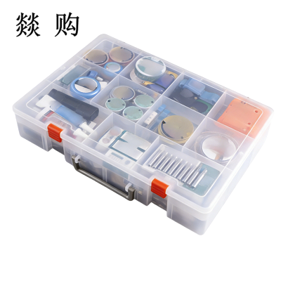 燚购双层塑料零件盒364*270*74mm 个