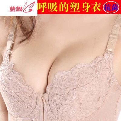 夏季带文胸罩杯连体塑身衣收腹减肚子衣聚拢瘦腰美体免穿内衣费琳