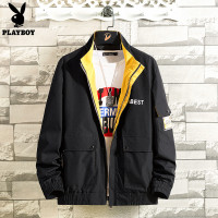 花花公子男士翻领夹克潮流休闲青年帅气上衣外套男装衣服新款秋装