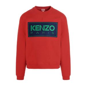 高田贤三(Kenzo)红色logo刺绣圆领长袖运动卫衣男款舒适百搭休闲