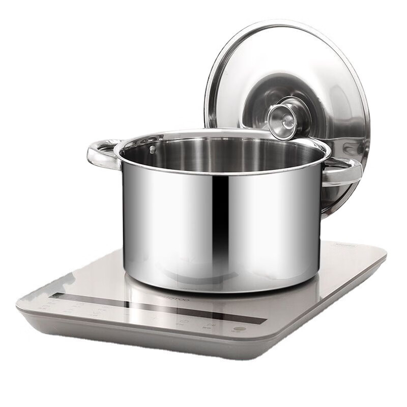 不锈钢汤锅煮粥煲汤家用涮肚锅串串锅辅食奶锅电磁炉燃气通用 串串锅-无盖 16cm