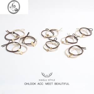 JiMi打结发圈丸子头皮筋简约小兔子星星爱心头绳弹力韩国ins头饰发饰