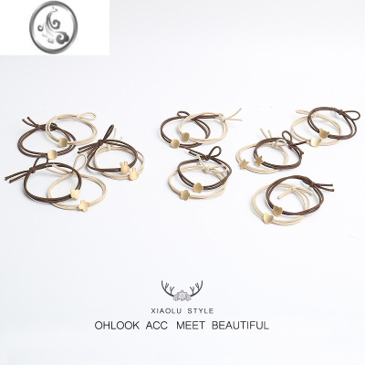 JiMi打结发圈丸子头皮筋简约小兔子星星爱心头绳弹力韩国ins头饰发饰