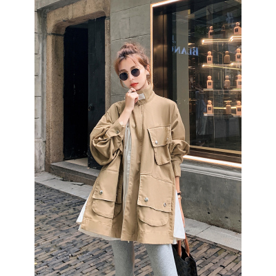 广赫外套2020年新款女韩版宽松bf工装风衣炸街港风复古百搭秋季外套风衣