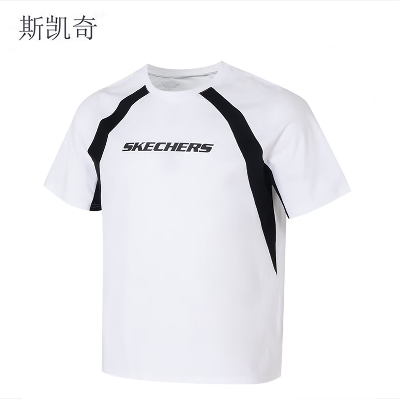 斯凯奇男女同款短袖T恤P225U126-03K8XXL件
