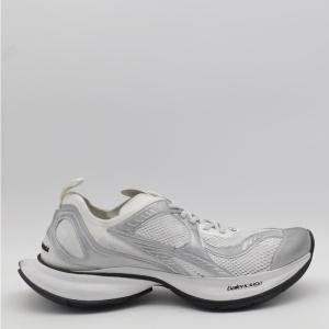 Balenciaga/巴黎世家网眼拼接橡胶透气跑鞋男运动休闲白色银色潮