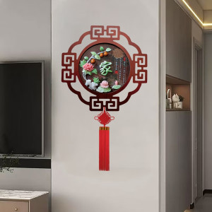 维诺亚客厅装饰画中式挂画入户玄关餐厅走廊沙发过道壁画背景墙玉雕浮雕