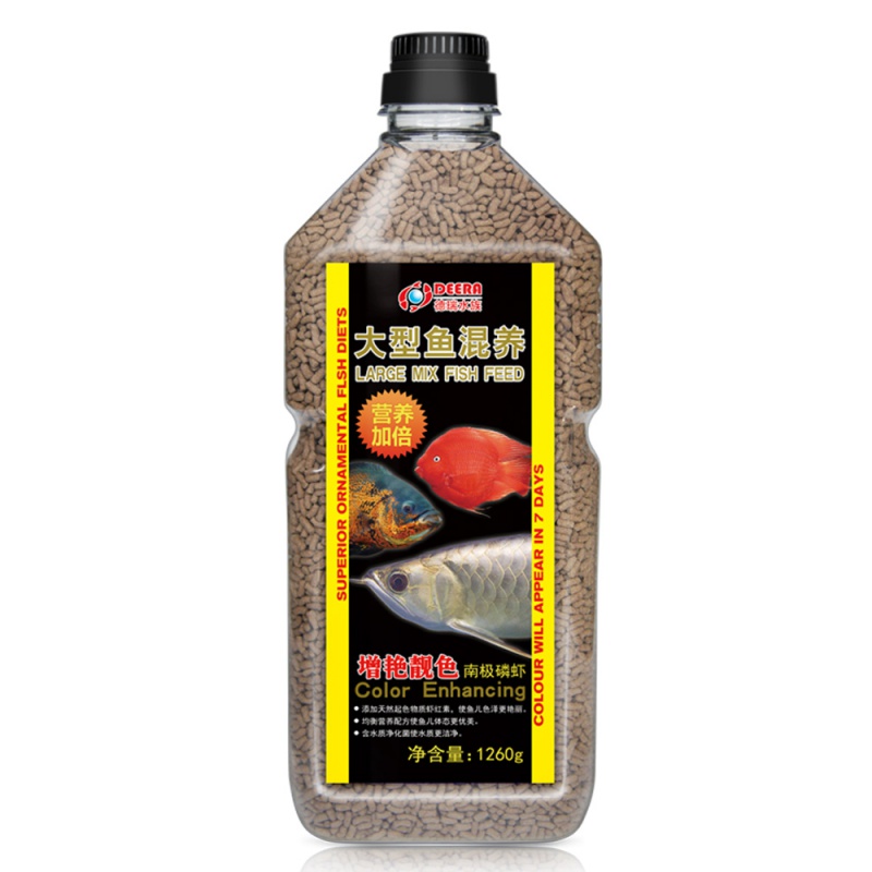 龙鱼饲料鱼食血鹦鹉大型混养观赏鱼发财鱼粮地图热带鱼通用型
