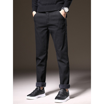 内里加绒商务休闲裤男时尚弹力修身有型男裤品质舒适商务长裤男士