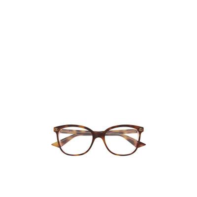 古驰(GUCCI)平光眼镜女全框再生醋酸纤维简约百搭配饰潮人必备时 棕色