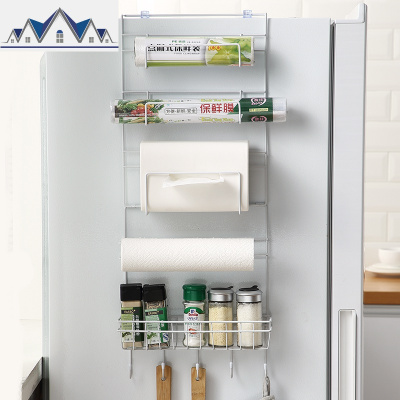 创意冰箱侧挂架厨房置物架收纳架壁挂多功能调料架储物架厨房用品 三维工匠