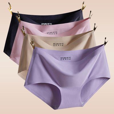 多组合装-无痕内裤女性感中腰一片式弹力大码三角裤头娜蜜雨(NAMIYU)