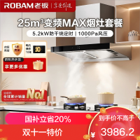 老板(ROBAM)烟灶套餐 25m³油烟机燃气灶套装 顶吸油烟机套装 烟灶套装5.2kW定时灶具 65X3S+51B0A
