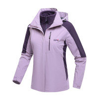 TFO三合一抓绒冲锋衣女款丁香紫(S-3XL 购买时在收货地址处备注尺码)