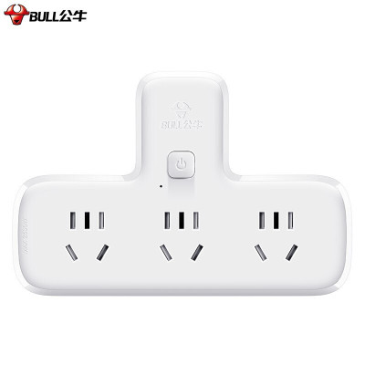 公牛(BULL)转换插头/品字形一转三插座 3位总控转换插座 GN-9603K(单位:个)