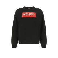 高田贤三(Kenzo)女士黑色圆领棉质卫衣Kenzo刺绣休闲百搭套头衫