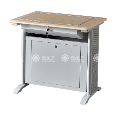 鑫星奈 隐藏式翻转电脑桌培训桌教室机房多媒体学习桌办公桌A款单人位