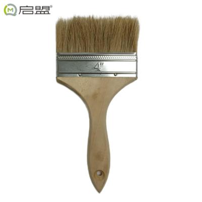 启盟猪鬃油漆刷猪毛刷子加厚4寸QM-80024把