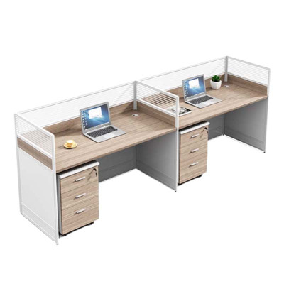 铭威盾职员办公桌椅组合简约现代屏风卡座工位隔断式财务工位桌子双并排+活动柜