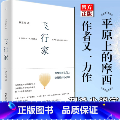 [正版] 飞行家 双雪涛著 平原上的摩西作者 杨幂雷佳音主演刺杀小说家电影原著小说 中国现当代文学短篇小说合集书籍