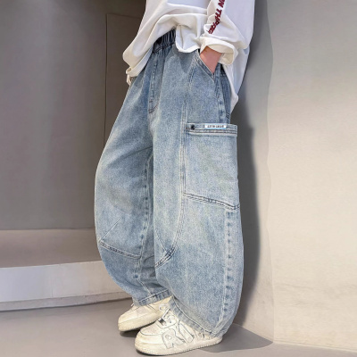 男童春季牛仔裤2026春秋新款中大童裤子潮童装长裤儿童春装裤_659