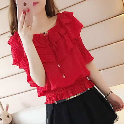 语娄加肥加大码女装新款打底衫女雪纺胖妹妹短袖t恤显瘦遮肚上衣200斤2021大码女装