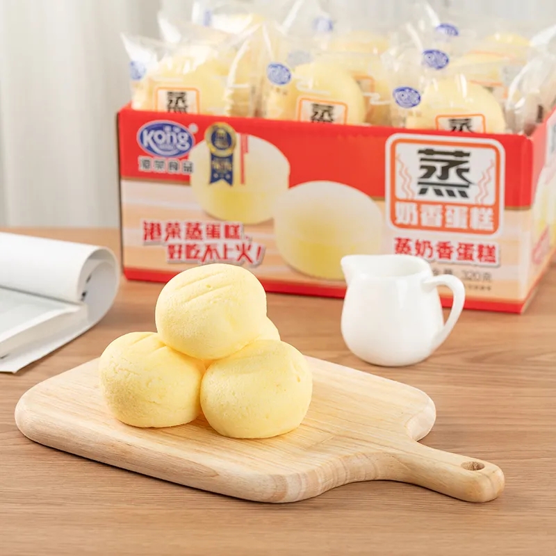 港荣蒸蛋糕奶香味320g软面包营养早餐食品代餐糕点心办公室小零食