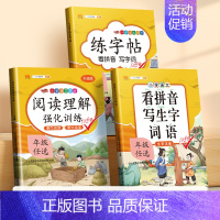 [3本]阅读理解+看拼音+练字帖 四年级上 [正版]六年级阅读理解训练题小学生年级上册语文课内同步强化练习题册人教版上学