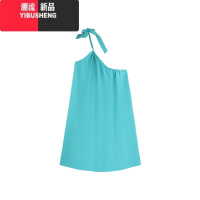 YIBUSHENG露肩海边度假连衣裙女季2023系带设计感小众沙滩裙长裙吊带裙子