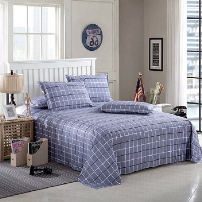 煊煜时尚格子四件套单位公寓宿舍常用床上用品四件套1.8米床用 床单250*230被套200*230枕套50*8