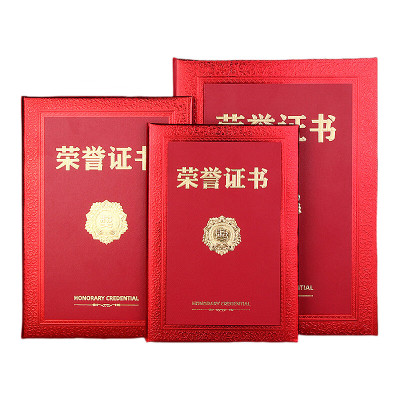 天臣玖号 表彰奖励颁奖获奖证书 12K奖章荣誉证书空白奖状 5本装/包