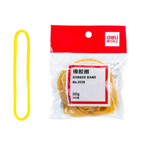 得力(deli)3218耐用橡胶圈/橡皮筋/牛皮筋 高弹力 不易断 财务办公用品30g袋(20袋/包)