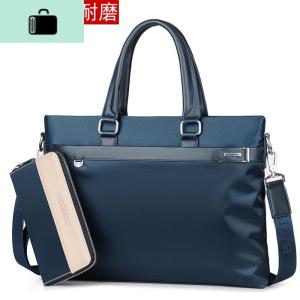 男士手提包男包帆布单肩斜挎包商务公文包14寸电脑包文件背包NEW LAKE