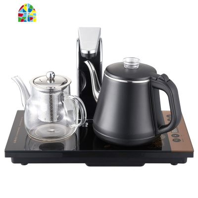 烧水壶泡茶专用保温一体功夫茶具智能家用全自动上水电热水壶套装 FENGHOU 金色智能全玻璃保温壶食品级钢款